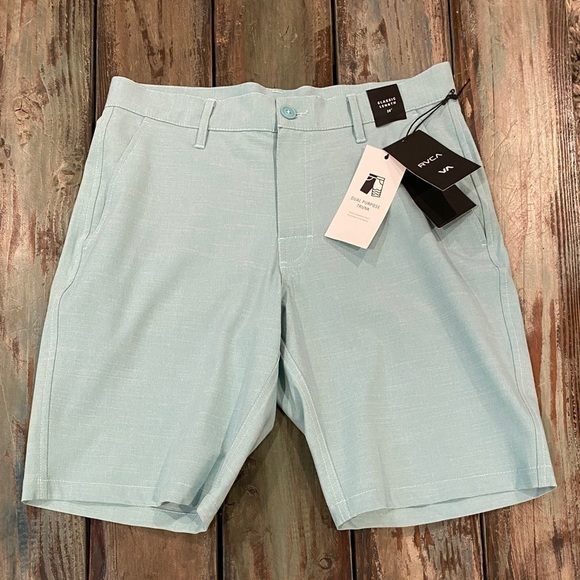 RVCA Hybrid NWT Boardshorts Dual Purpose Trunks Mens Size 30 Seafoam Green - Picture 5 of 13